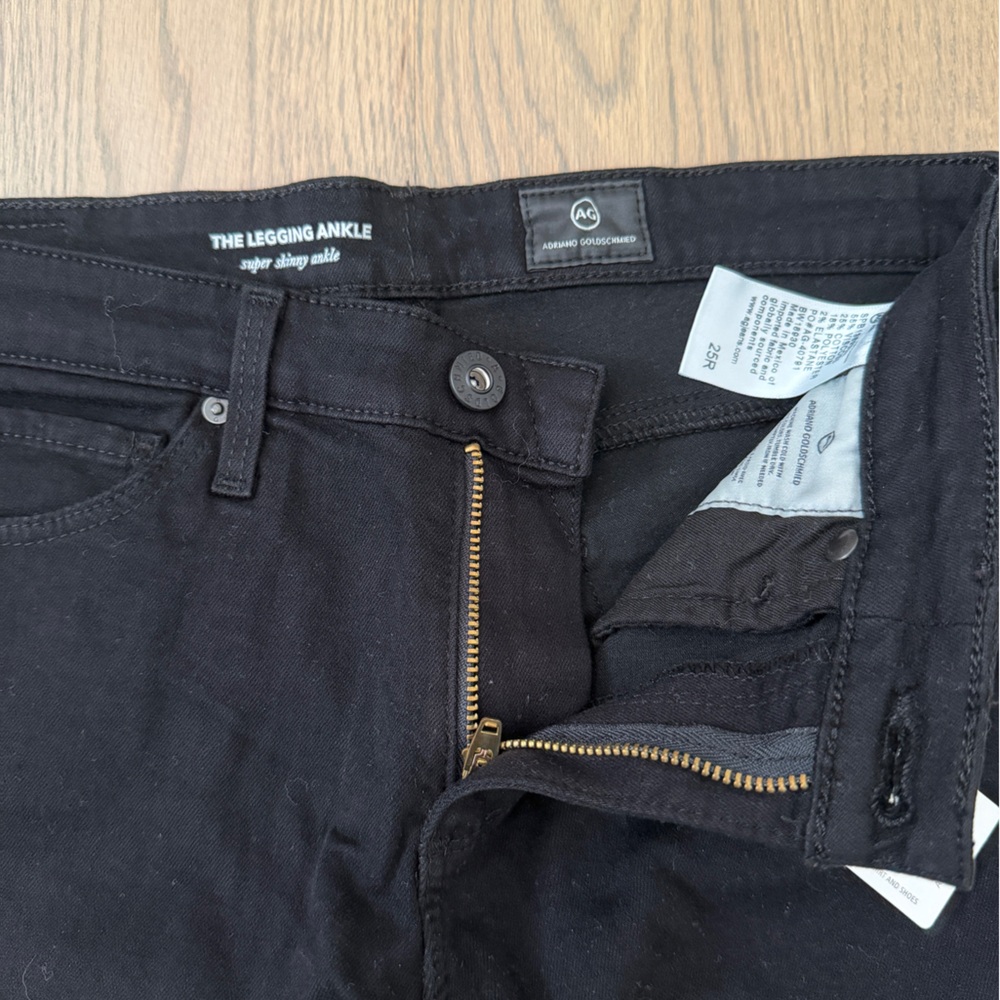 AG Adriano Goldschmied Jet Black Ankle Leggings